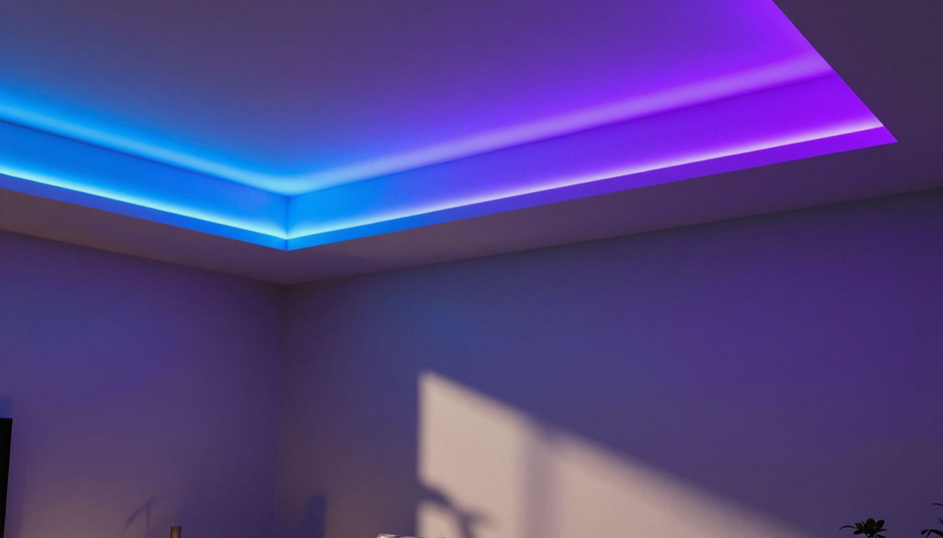 Замена люстры на LED-ленту: 15 метров Arlight Ultra 5000 по периметру комнаты